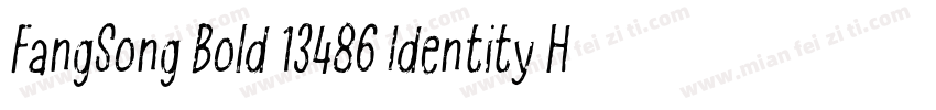 FangSong Bold 13486 Identity H字体转换